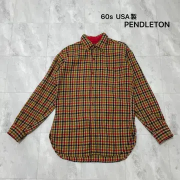 60s USA 펜들턴 울 버튼다운 긴팔 셔츠