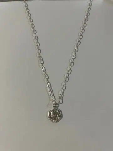 실버 코인 펜던트 목걸이