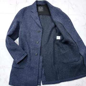 새상품급 T-JACKET 코튼 린넨 니트 자켓 코트 체스터