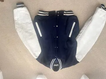 Schott 바시티 자켓 네이비/화이트 사이즈 38