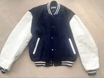 Schott 바시티 자켓 네이비/화이트 사이즈 38