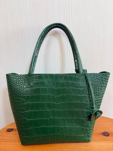 kotty 다크 그린 크로커다일풍 토트백