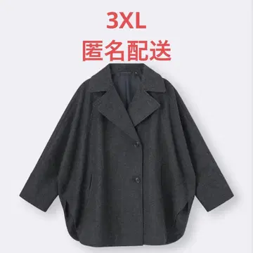 [ 새상품 ] GU 코지 멜톤 케이프 코트 3XL