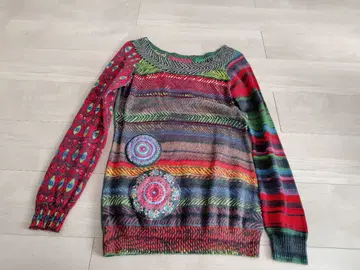 Desigual 다색 스트라이프 긴팔 니트 M