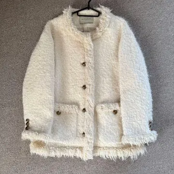 유나이티드 애로우즈 프린지 화이트 자켓 38