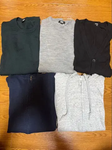 남성용 유니클로 상의 5세트