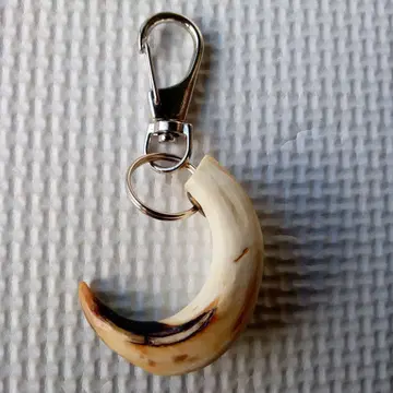 멧돼지 위턱 송곳니 키링 액세서리