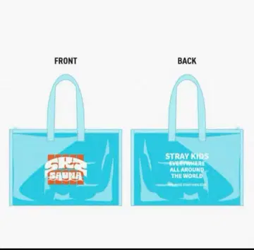 stray kids 스키즈 사우나 클리어 메쉬 토트백