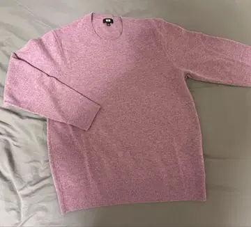 유니클로 캐시미어 크루넥 스웨터 퍼플 L