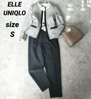 새상품 있음 엄마 여성 수트 3세트 포멀 트위드 자켓 보타이 S