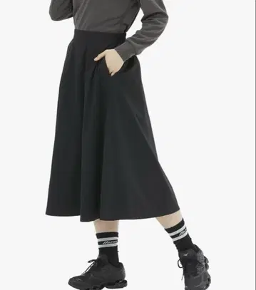 미즈노 롱 스커트 B2MFB713 여성용 써모 블랙