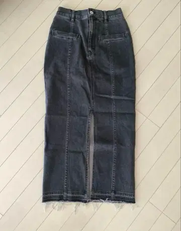 LAVANDA 라바다 우노 미사코 데님 펜슬 스커트 블랙 S 새상품
