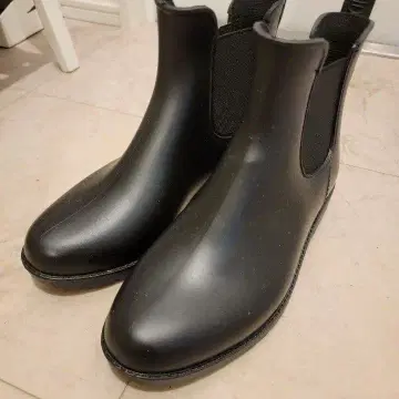 블랙 러버 첼시 부츠