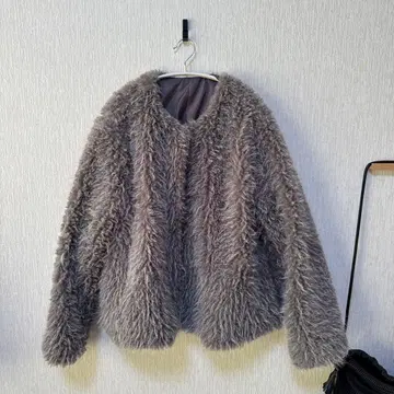 그레이 보아 자켓 캐주얼