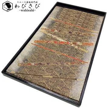 후쿠로 오비 마름모꼴에 오동나무 꽃무늬 금실 O-5006