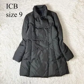 [ ICB 아이씨비 ] 더블 버튼 다운 코트 미들 기장 카키 사이즈 9