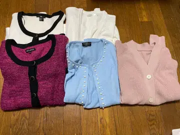 가디건 세트 ( 핑크 스카이블루 화이트 보라색 )