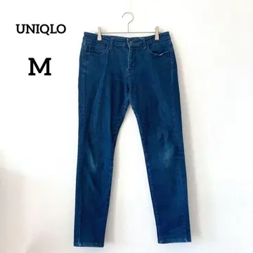 유니클로 스키니 데님 팬츠 M 네이비 슬림 청바지 300