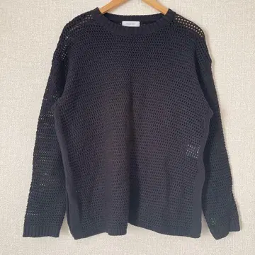 PAGEBOY [ Free ] 블랙 메쉬 니트 레이어드