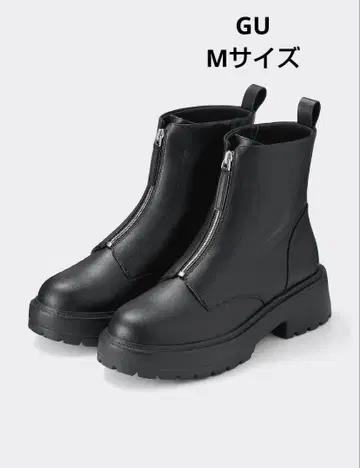 GU 프론트 지퍼 부츠 +E 통굽 M 사이즈