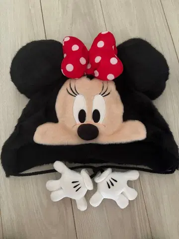 미니 마우스 복슬복슬 모자