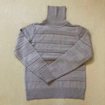 그레이 스트라이프 니트 스웨터 M