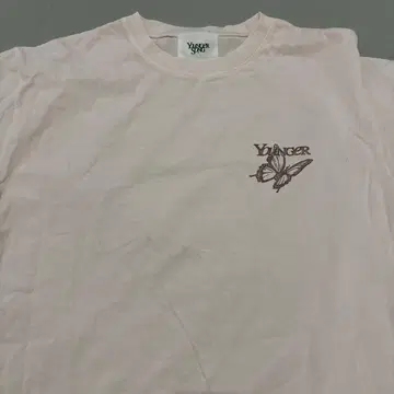 YOUnger SONG 나비 프린트 T셔츠 반팔