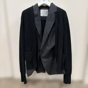sacai 다크 그레이 테일러드 자켓