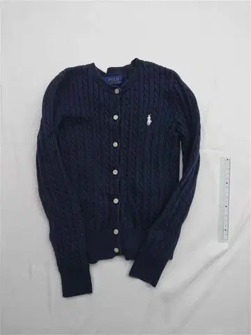 폴로 랄프 로렌 케이블 니트 가디건 네이비 여성용 S