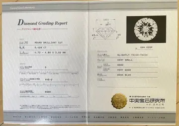 라운드 브릴리언트 컷 다이아몬드 6.428 CT