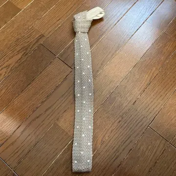 Aquascutum 실크 니트 타이 골드 계열