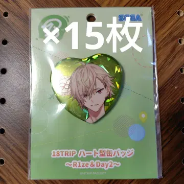 18TRIP 에이트리 하트형 캔뱃지 쿠라쿠마 우시오 15점