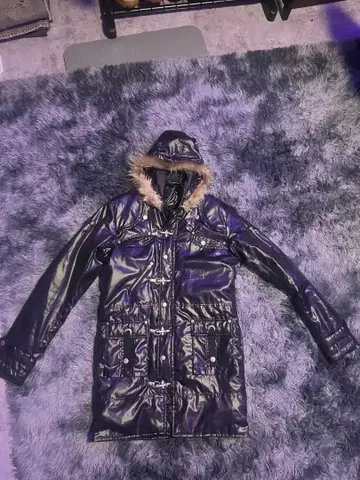 파이어맨 퍼 자켓 갸루 스타일 Y2K 시크 스타일 아카이브