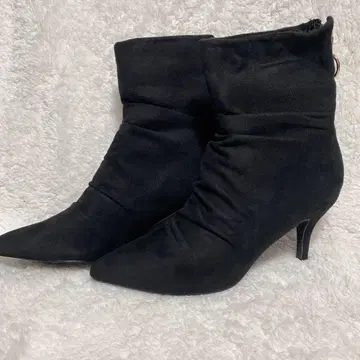 새상품 부티 블랙 25cm 스웨이드 루즈핏 부티 루즈 부츠