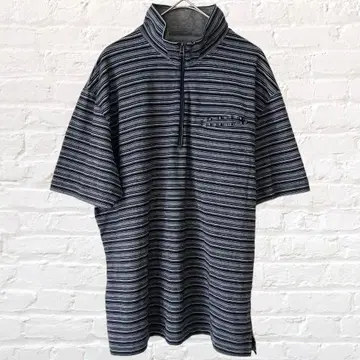 프랑코 페라로 컷앤소 하이넥 보더 코튼 100 네이비