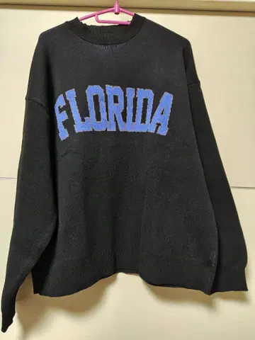 RAGEBLUE 로고 칼리지 로고 루즈 니트