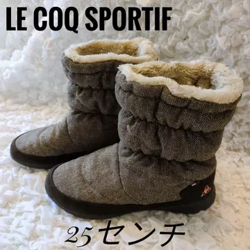 le coq sportif 보아 스노우 윈터 무스탕 방한 브라운 25cm