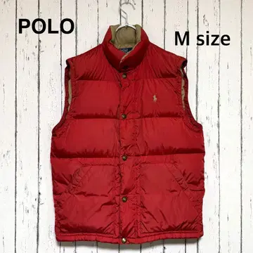 POLO 랄프 로렌 다운 베스트 레드 M 사이즈