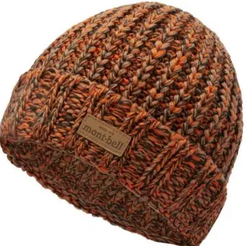 mont-bell 뜨개질 니트 모자 오렌지 브라운