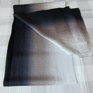 그라데이션 오비 장식 천 블랙 화이트 탄고 크레이프 원단