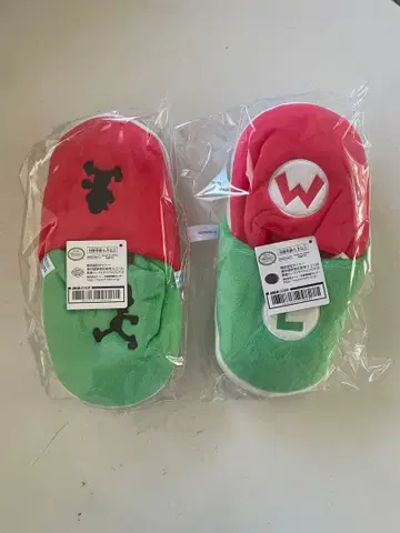 새상품 마리오 루이지 닌텐도 슬리퍼 룸슈즈 프리 사이즈 페어