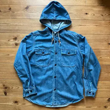 오어슬로우 orslow 후드 부착 데님 셔츠