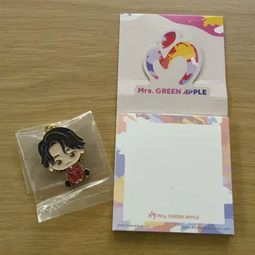 Mrs. GREEN APPLE 제일복권 메탈 참 입체 메모 세트