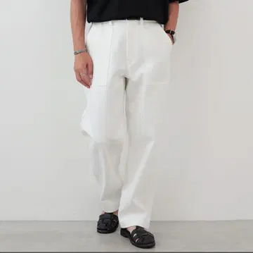 [ SO ] 화이트 데님 베이커 팬츠 M 사이즈 오야마 슌