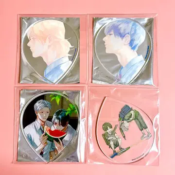 토끼의 숲 & 피사계 심도 아크릴 코스터 코스터 4종 세트 카페