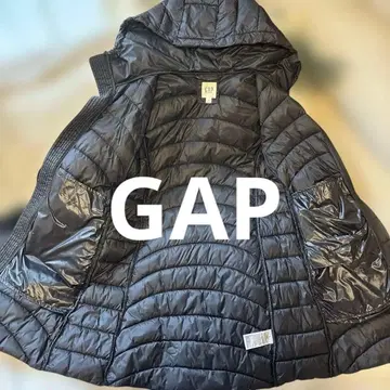GAP 롱 다운 경량 블랙 일본 사이즈 M