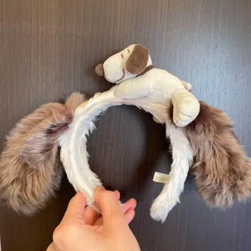 강아지 봉제 인형 머리띠