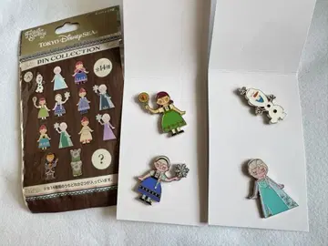 [새상품] 겨울왕국 판타지 스프링스 핀 배지 4개