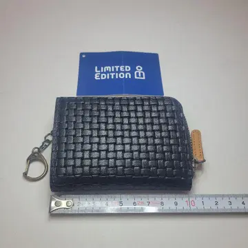 소가죽 블랙 뜨개질 디자인 코인 케이스 카드 케이스 동전 지갑 키케이스