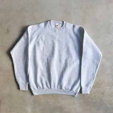 90s 프룻 오브 더 룸 무지 맨투맨 래글런 USA제 미사용 2XL